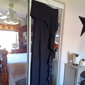 Eliza J Black Ruffled Jumpsuit